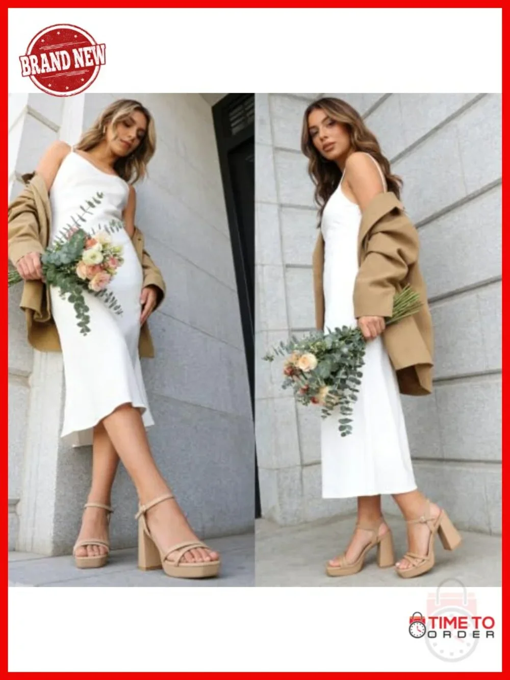 Platform Sandals Chunky Block Heels Square Toe Ankle Strap Dress Shoes